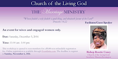 Marriage Ministry Workshop primary image