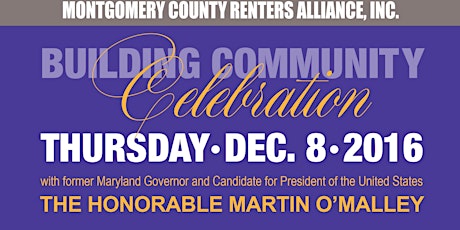 2016 Building Community Celebration with The Honorable Martin O'Malley primary image