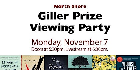 North Shore Giller Prize Viewing Party primary image