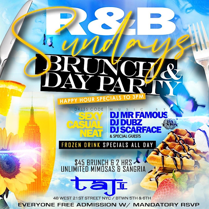 R&B SUNDAYS  BRUNCH AND DAY PARTY AT TAJ image