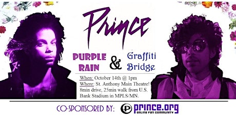 Celebrating Prince with a Purple Rain & Graffiti Bridge Movie Event & Fundraiser primary image