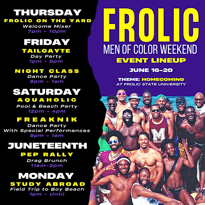FROLIC: Men Of Color Weekend image