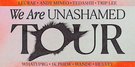 Unashamed Tour Houston - VOLUNTEERS