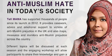 Tell MAMA Hate Crime Workshop: Anti-Muslim Hatred in Today's Society primary image