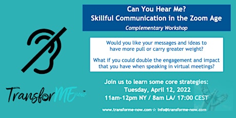 Can you Hear Me? Skillful Communication in the Zoom Age