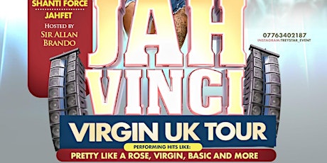 Jah Vinci Virgin UK tour tickets
