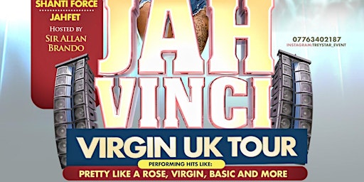 Jah Vinci Virgin UK tour primary image