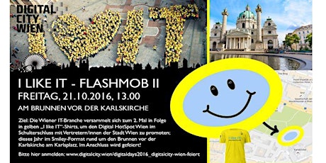 Hauptbild für DigitalCity.Wien "I like IT" - Flashmob am 21. Oktober am Karlsplatz