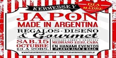 Imagen principal de Kermesse "Japon Made in Argentina" Especial dia de la Madre