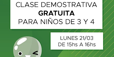 Imagen principal de DEMO CLASS GRATUITA  INGLES PARA NIÑOS DE  3 a 6 años