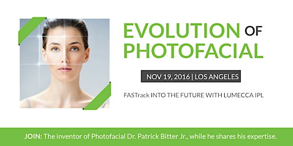 Dr. Patrick Bitter Jr. Presents the Evolution of Photofacial