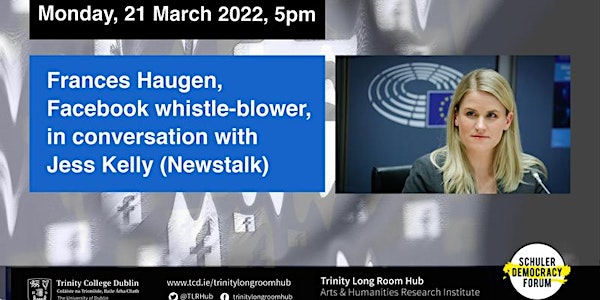Frances Haugen, Facebook whistle-blower, in conversation with Jess Kelly