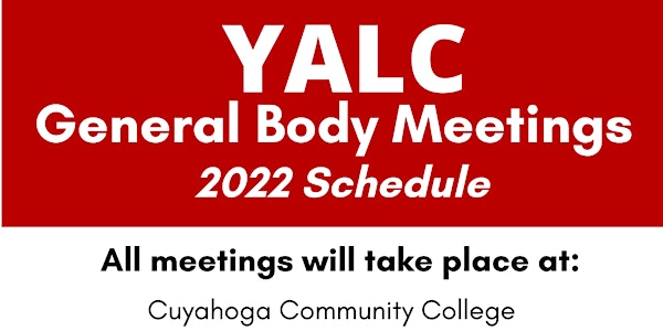 YALC General Body Meetings: Open to ALL youth ages 11-18