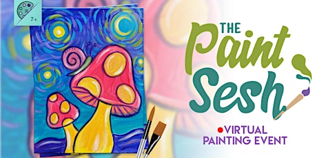 Online Painting Class – “Shroomie Night” (Virtual Paint at Home Event) tickets