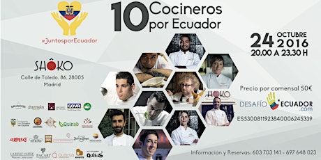 Imagen principal de 10 Cocineros por Ecuador #JuntosporEcuador - Madrid
