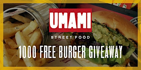 Umami 1000 Free Burger Giveaway primary image