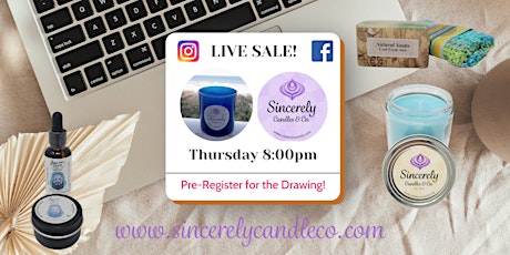 Live Candles & Co. Sale! ~ FB & IG ~ Pre-Register for the Drawing