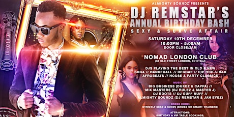 DJ Remstar's Annual Birthday Bash - Sexy & Suave Affair primary image