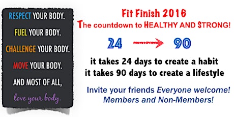 Fit Finish 2016 - The Countdown to Healthy and Strong! primary image
