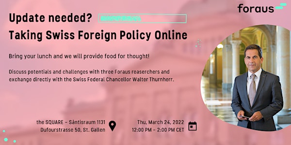 Update Needed? Taking Swiss Foreign Policy Online with Chancellor Thurnherr