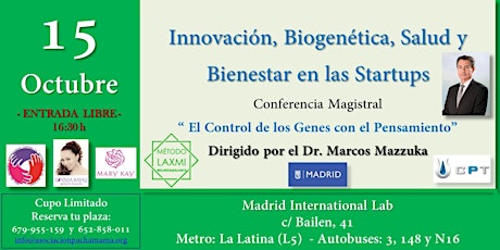 Imagen principal de Innovación, Biogenética, Salud y Bienestar en las Startups