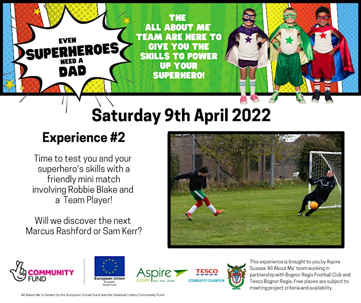 Even Superheroes Need  A Dad - Free Dad and Child  Football Experience image