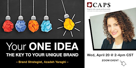 Your ONE IDEA:  The Key to Your Unique Brand primary image