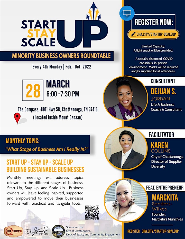 
		Start Up, Stay Up, Scale Up Minority Business Owners Roundtables image
