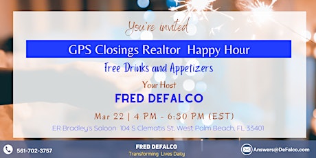 GPS Closings Realtor  Happy Hour (FREE Drinks and Appetizers)