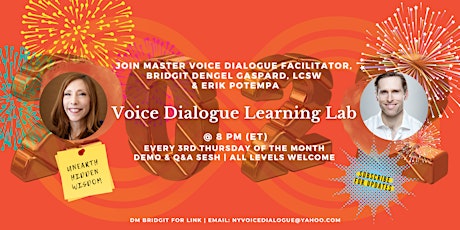 *FREE* 3rd Thursdays Voice Dialogue Learning Lab @ 8 PM (ET) tickets