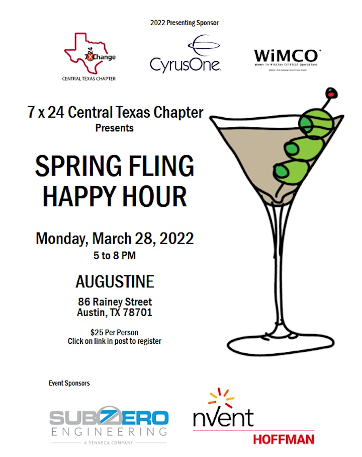 7x24 Central Texas Chapter Presents Spring Fling Happy Hour image