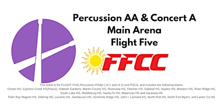FFCC Champs Perc Flight 5 PSAA(Rd 1 and 2),and PSCA