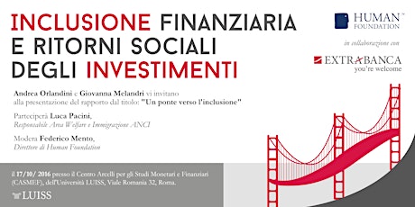 Immagine principale di Inclusione finanziaria e ritorni sociali degli investimenti 
