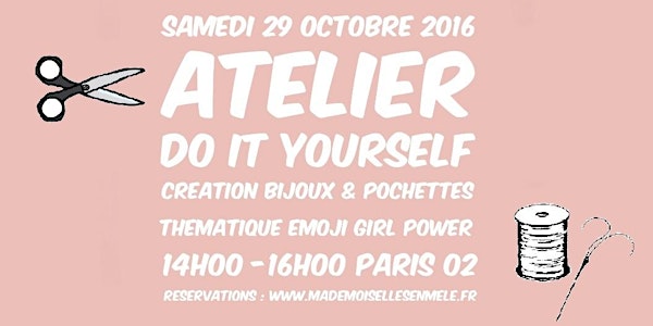 Atelier D.I.Y ce samedi 29 octobre
