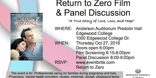Return to Zero Screening and Panel Discussion