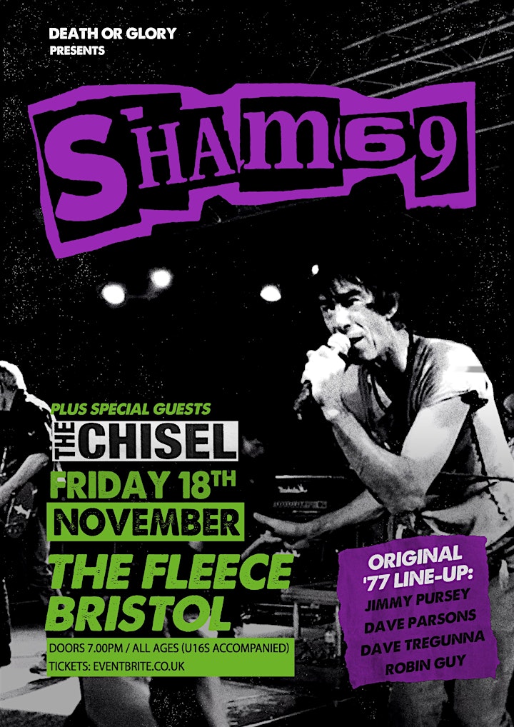 Sham 69 - Jimmy Pursey / The Chisel Live at The Fleece Bristol image
