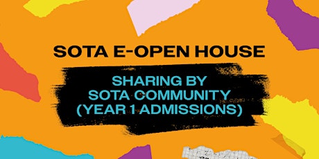 Primaire afbeelding van Sharing by SOTA Community - Year 1 Admission/ DSA-Sec