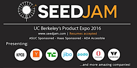 SEEDJAM - UC Berkeley Product Expo 2016 primary image