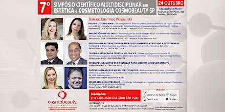Imagem principal do evento 7º Simpósio Científico Multidisciplinar em Estética e Cosmetologia Cosmobeauty São Paulo
