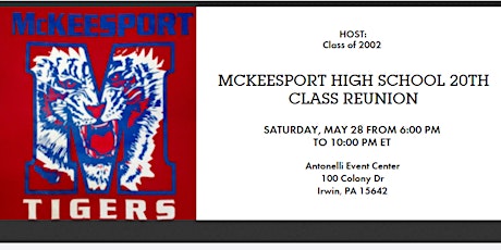 McKeesport 2002 Class Reunion tickets