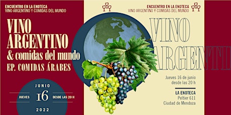 Comidas del Mundo y Vino Argentino: Ep. Comida Árabe tickets