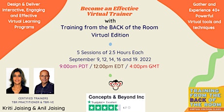 Training from the Back of the Room Virtual Edition (TBR-VE)