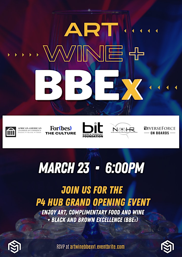 P4 Hub Grand Opening Event: Art, Wine + BBEx image