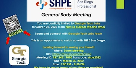 SHPE San Diego Professional GBM (3/25/2022)
