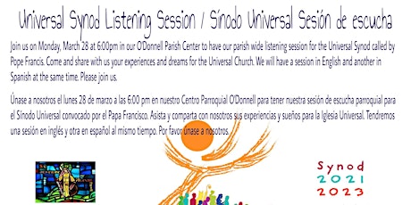 Universal Synod Listening Session in English - Saint Catherine Parish primary image