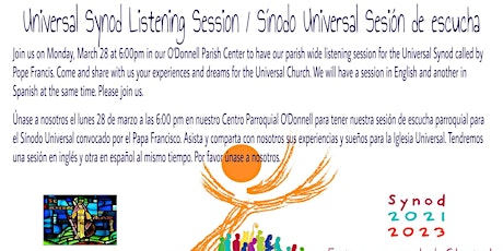 Sínodo Universal Sesión de Escucha en español - Parroquia de Santa Catalina primary image