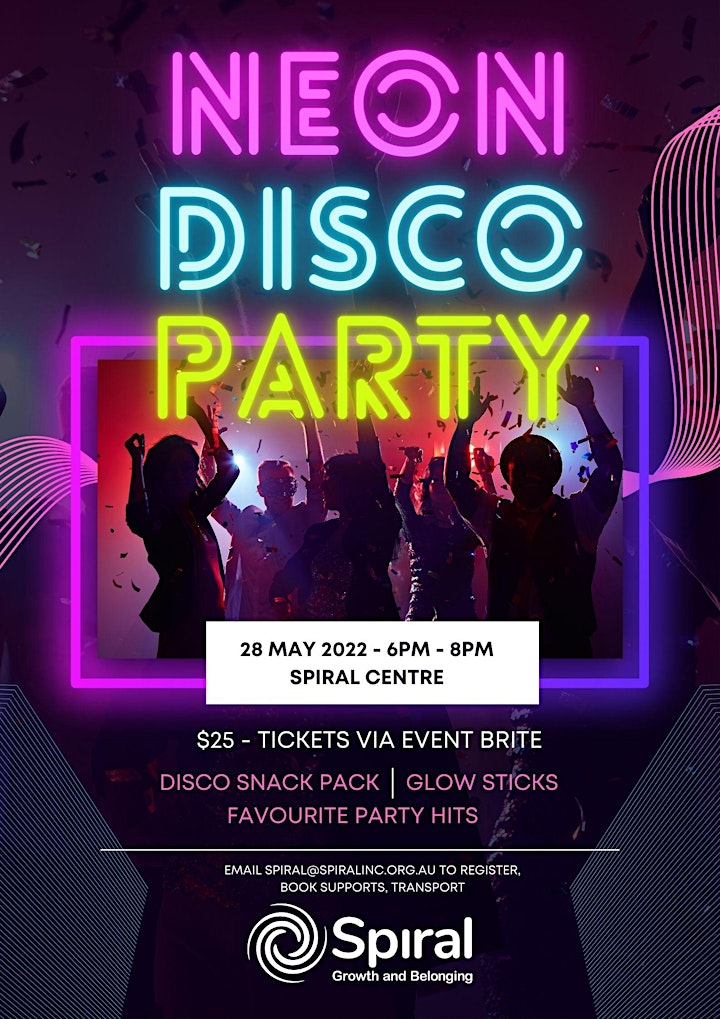Spiral Neon Disco Party image