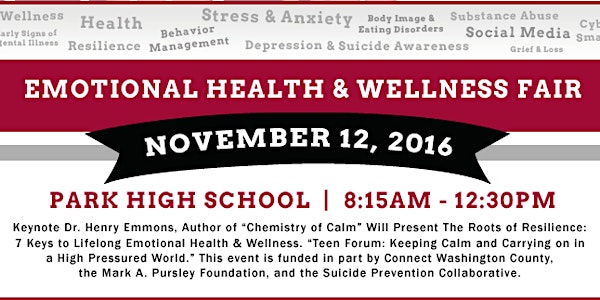 District 833: Emotional Health and Wellness Fair