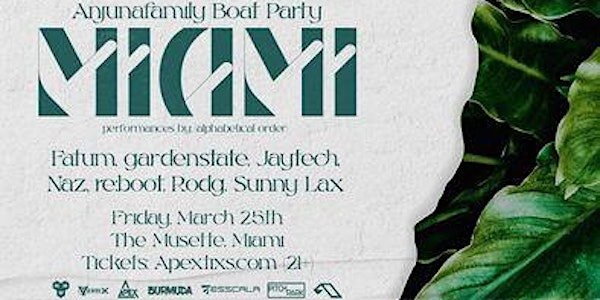 Burmuda presents Anjunafamily boat party Miami music week