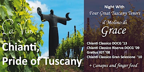 Wine Tasting Four Tenors of Tuscany @ La Vin Wines et Petite Cucina primary image